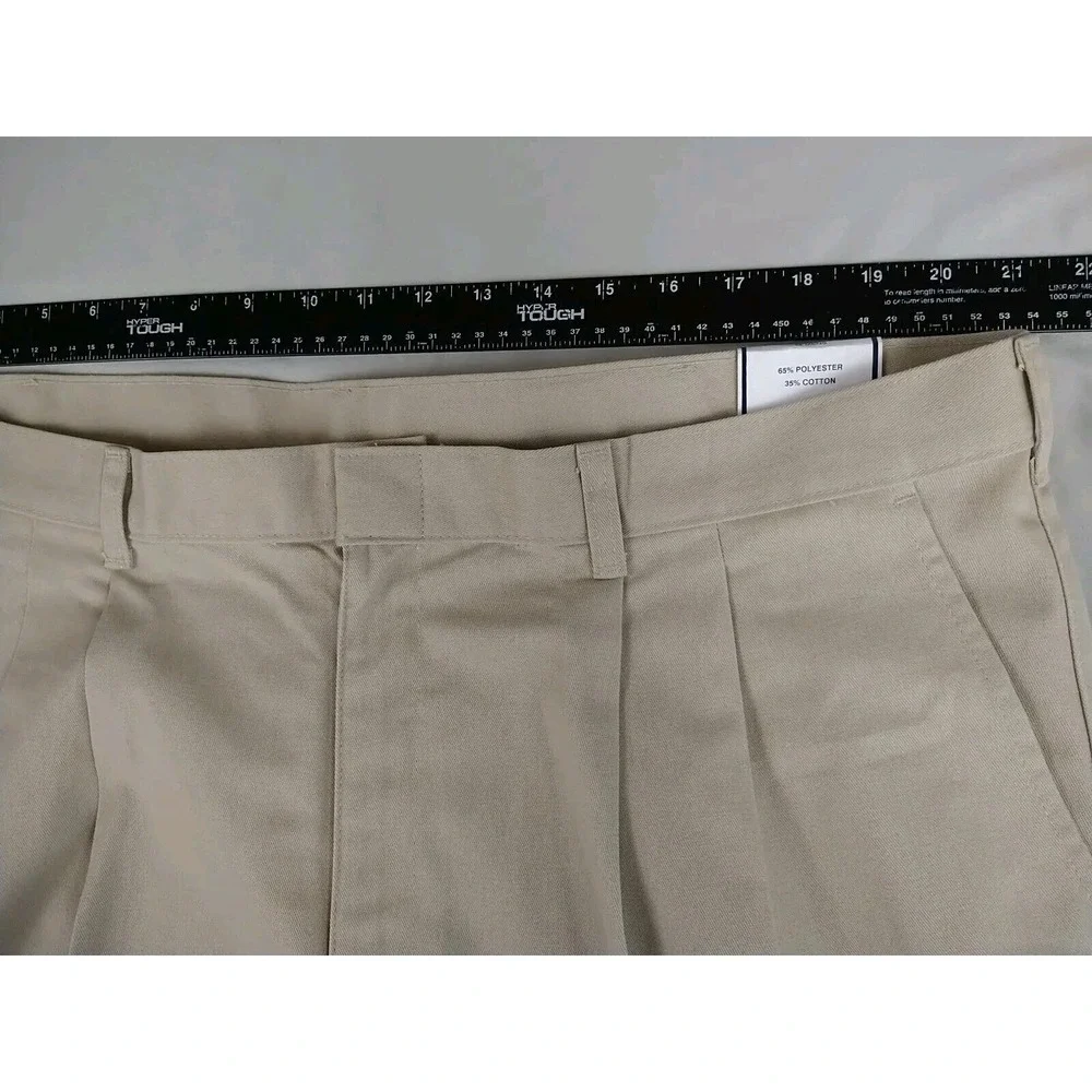 Mark Twain Khaki Shorts Mens 42 Beige Super Soft Twill‎ Wrinkle Free Durable